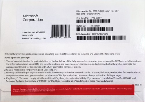 Windows server 2019 std bit - server,