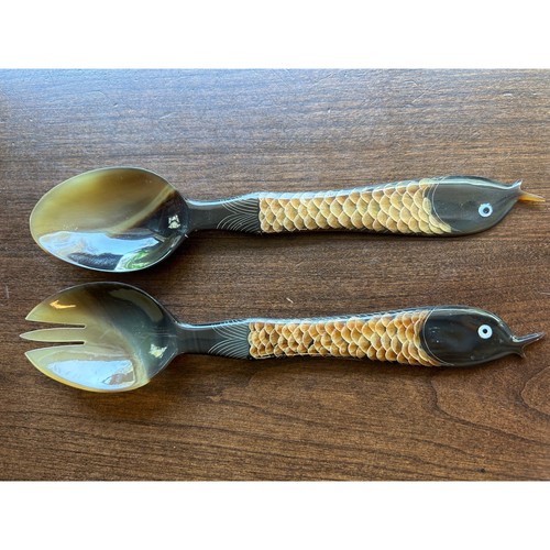 Handcrafted salad server spoon