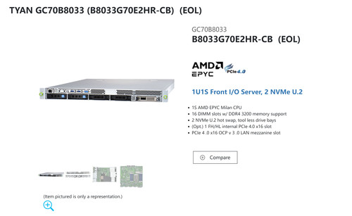 Amd epyc 7513 tyan - amd, gc70b8033
