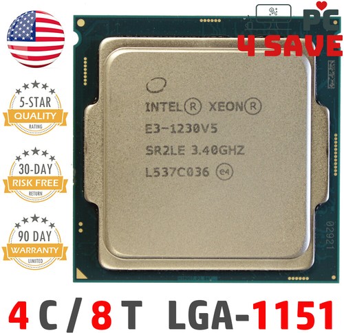 Intel xeon 1230 cpu 3 - v5, 3.4