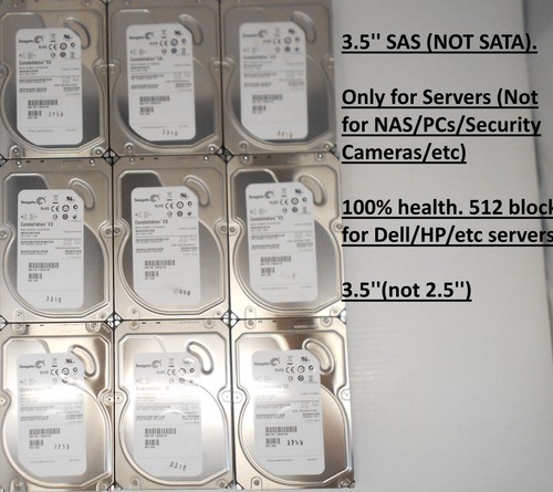 Lot seagate 1tb 2k sas - of,