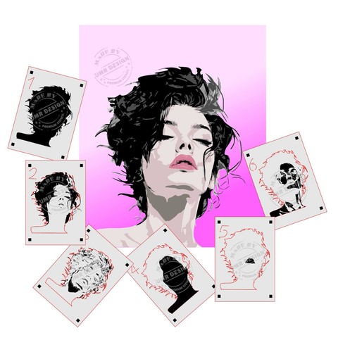 400 woman stencil - stencil, acrylic